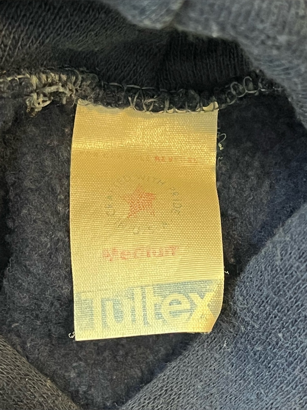 Vintage Tennessee Tultex Spellout Navy Hoodie Collegiate Pullover Adult Medium - Picture 4 of 5